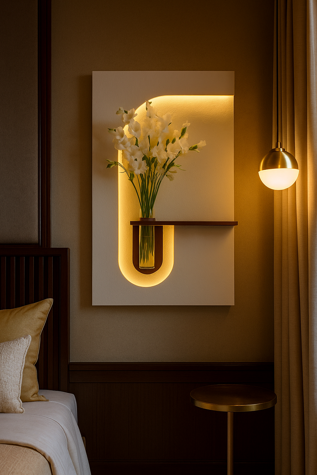 AuraHaven - Illuminated Floral Wall Art