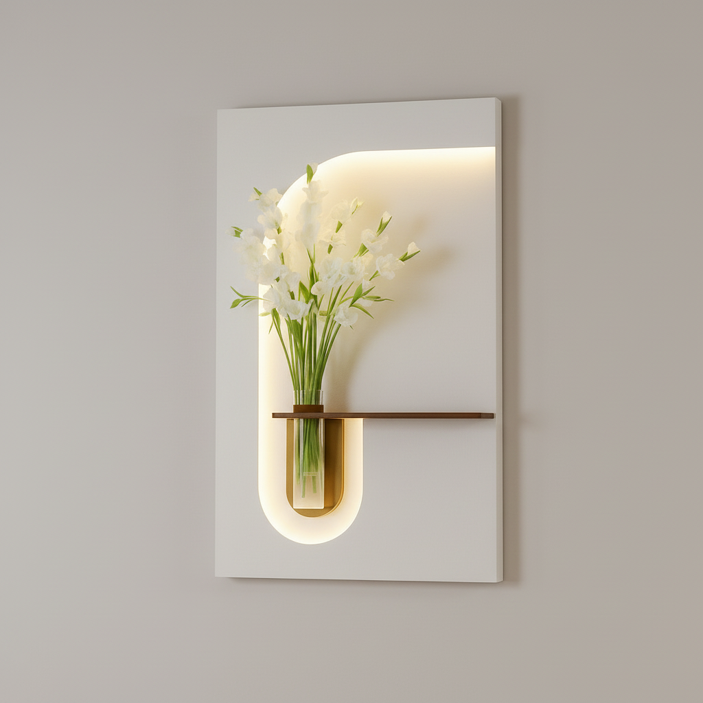 AuraHaven  - Illuminated Floral Wall Art