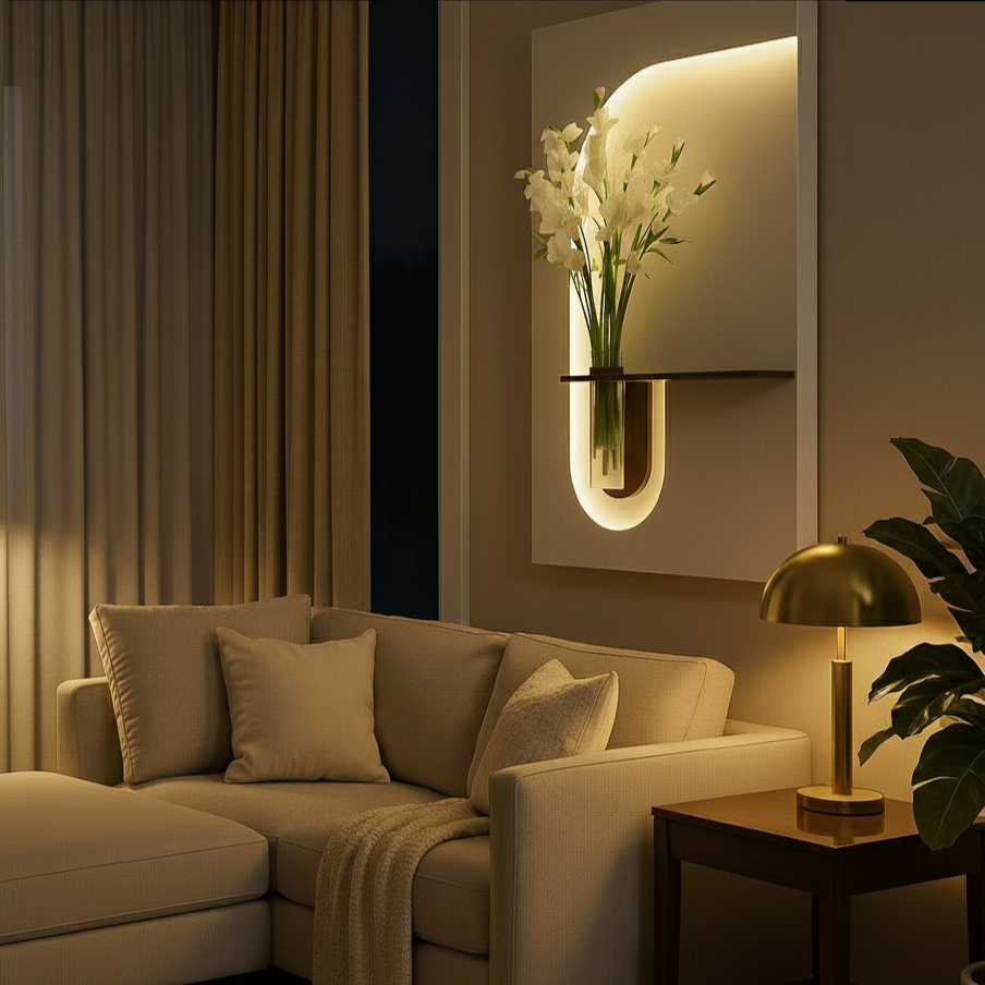 AuraHaven™  - Illuminated Floral Wall Art